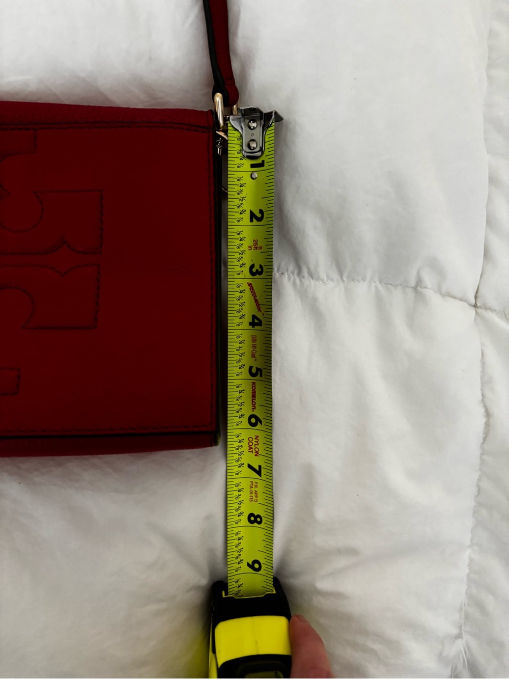 Tory Burch Red Leather Logo Crossbody with Gold-Tone Hardware - Picture 11 of 12